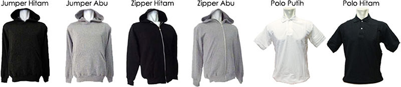 pilihan warna print kaos hoodie polo