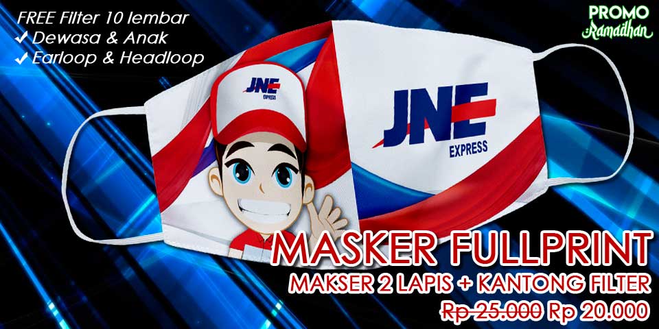 Custom Fullprint Masker Kain Bisa Selip Tissue Filter 